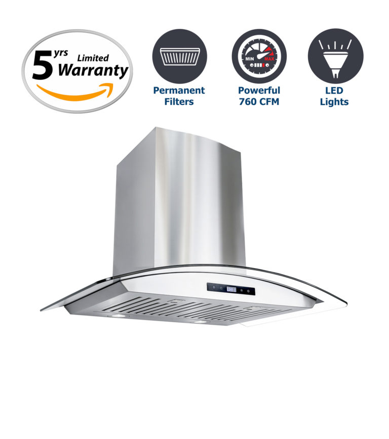 30 in. Wall Mount Range Hood with Touch Controls Cosmo Appliances (COS