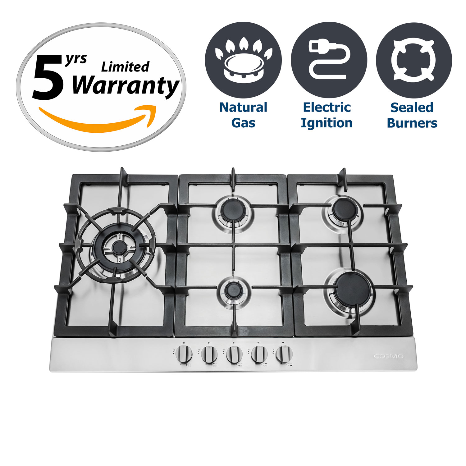 30 Gas Cooktop with 5 Burners (850SLTXE)