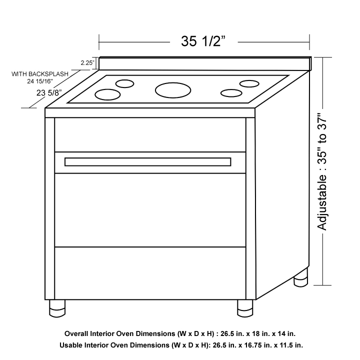 36 in. Gas Range with 5 High Performance Burners
