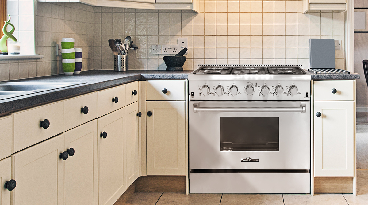 36 in. 5.2 cu. ft. Stainless Steel Gas Range with Convection