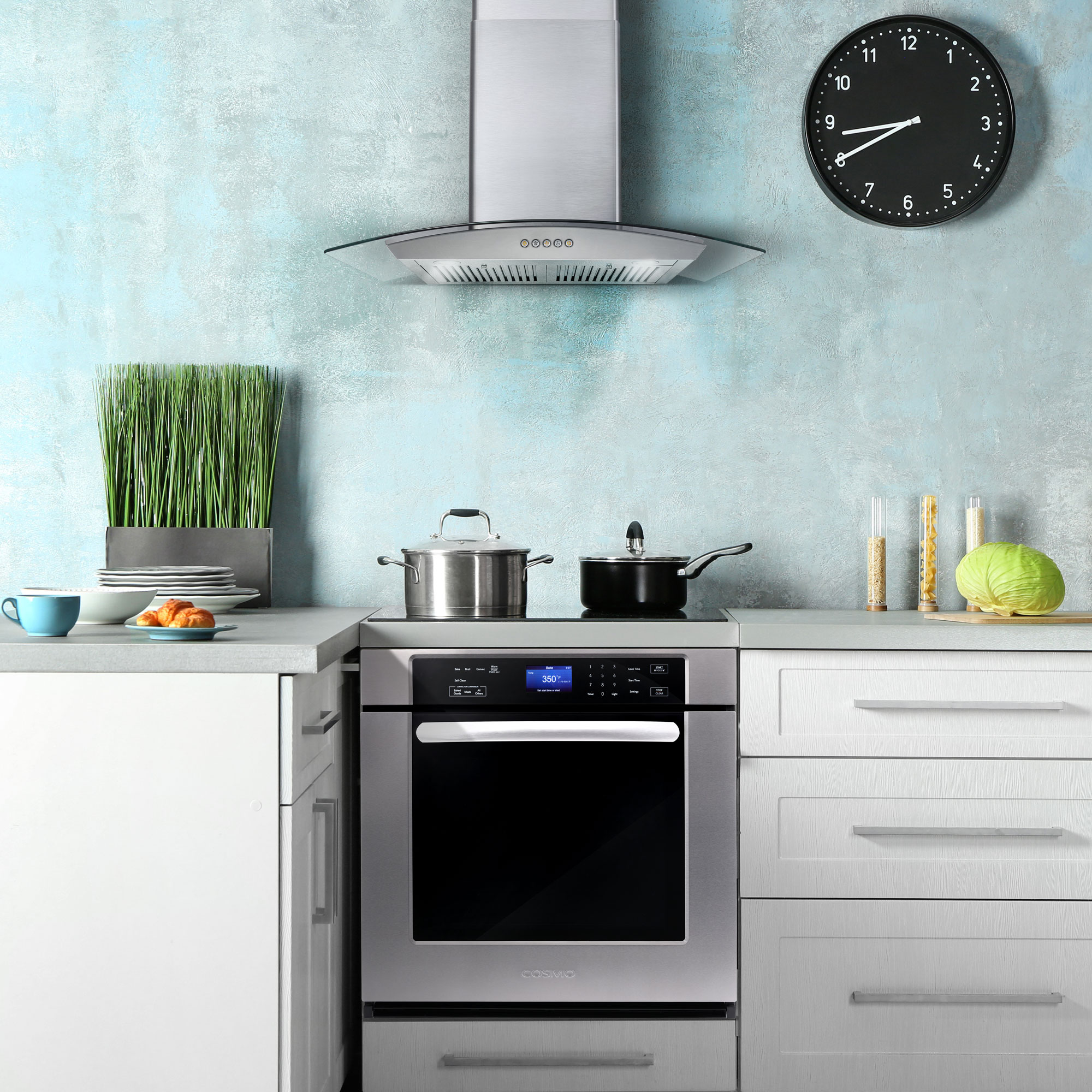 Cosmo 30-in 380-CFM Ducted Stainless Steel Island Range Hood in the Island Range  Hoods department at