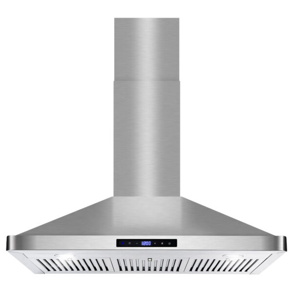 36 in. Ducted Wall Mount Range Hood with Soft Touch Digital Controls, Permanent Filters, and LED Lights (COS-63190S)