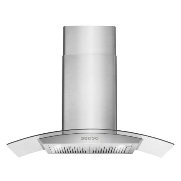 36 in. Ducted 380 CFM Ducted Wall Mount Glass Canopy Range Hood with Push Button Controls, Permanent Filters, and LED Lighting (COS-668A900)