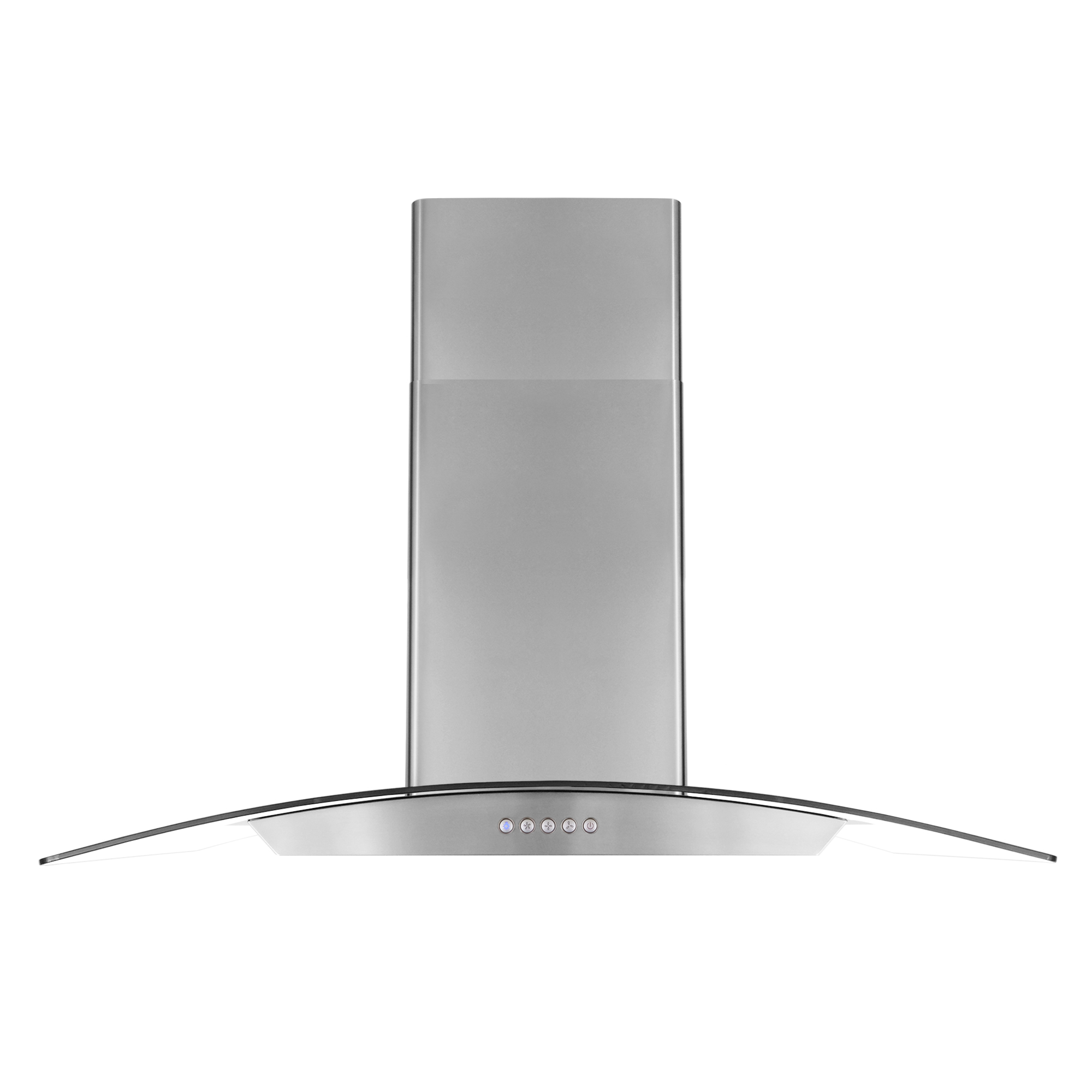 36 in. Ducted Wall Mount Range Hood in Stainless Steel with Push Button ...