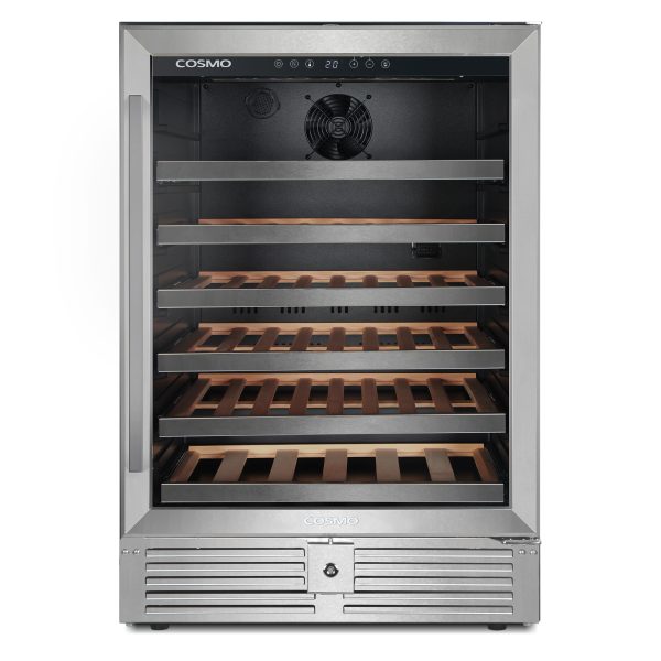 52-Bottle Stainless Steel 24” Single Zone Compressor Wine Cooler (COS-24BIWCS)