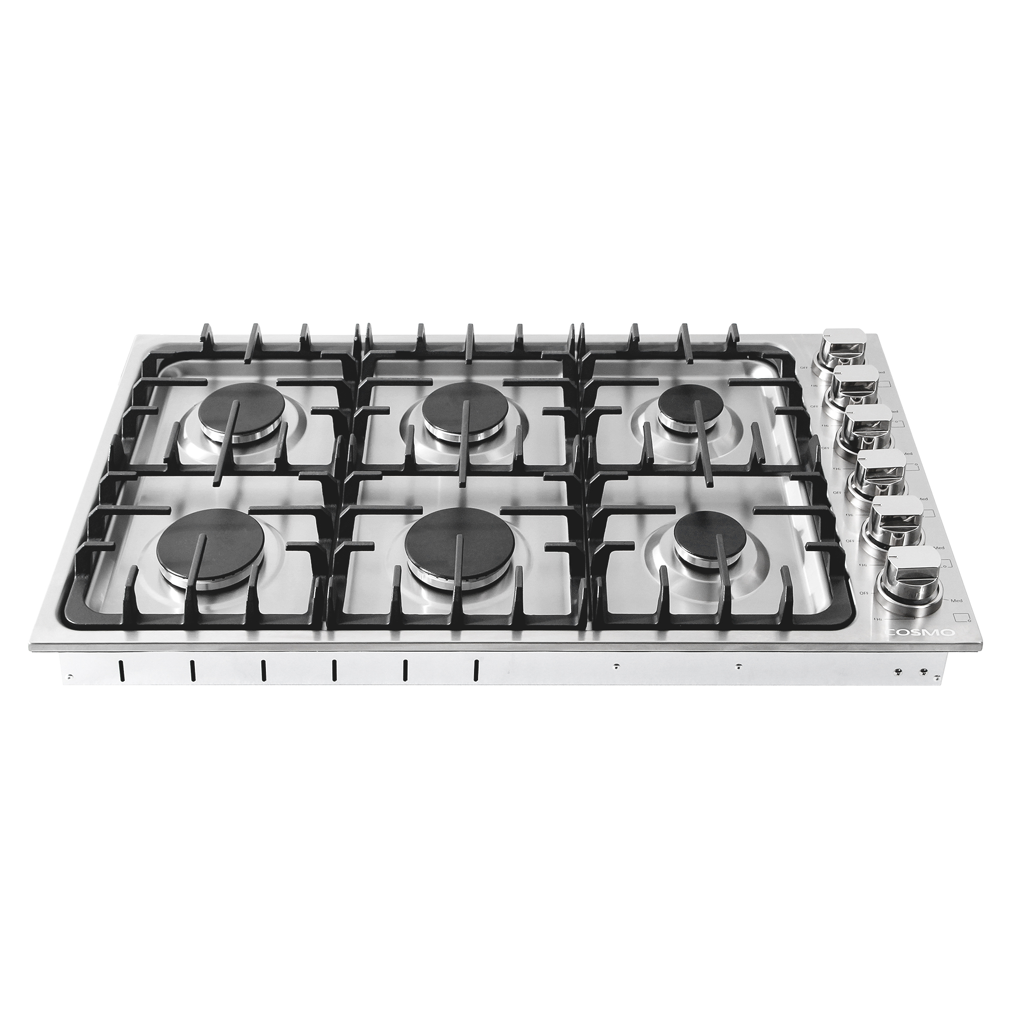 Cosmo 36 in. Gas Cooktop in Stainless Steel with 6 Italian Made Burners