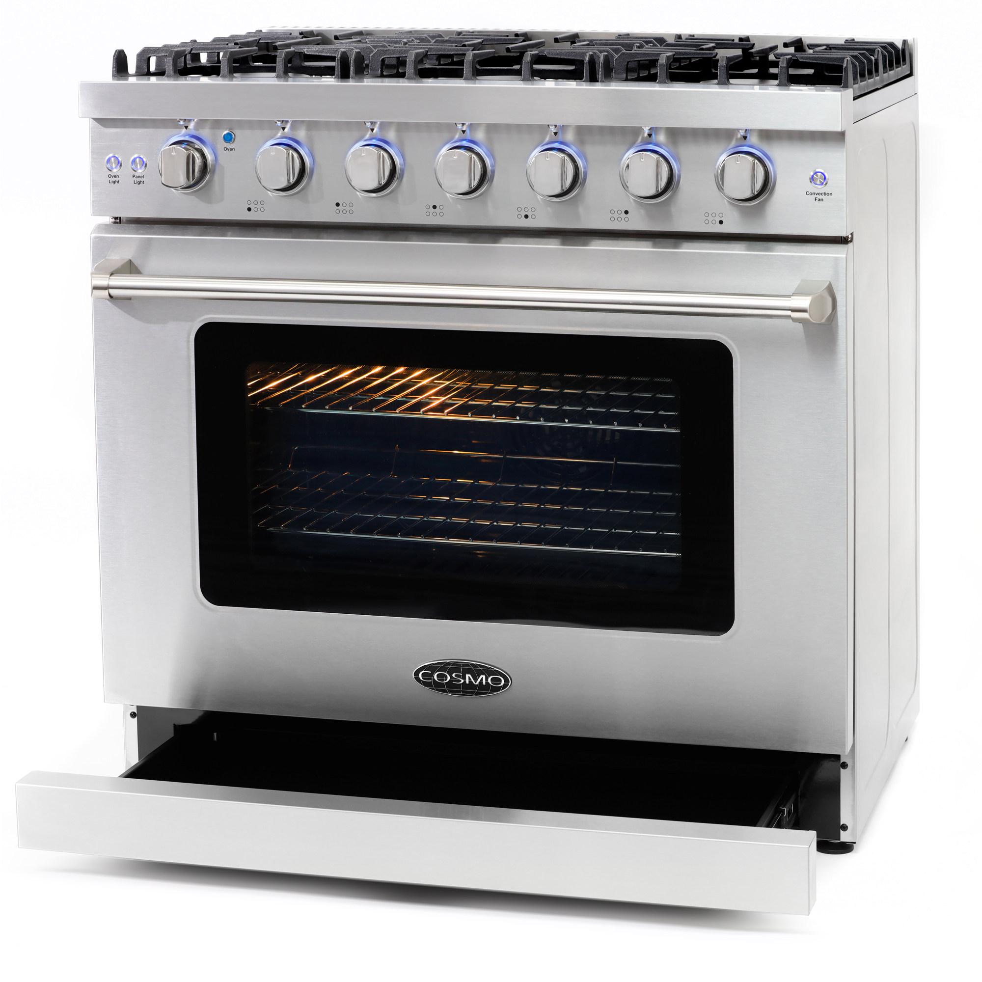 48 in. Slide-In Freestanding Double Oven Gas Range with 6 Sealed Burners,  Convection Oven (COS-EPGR486G)