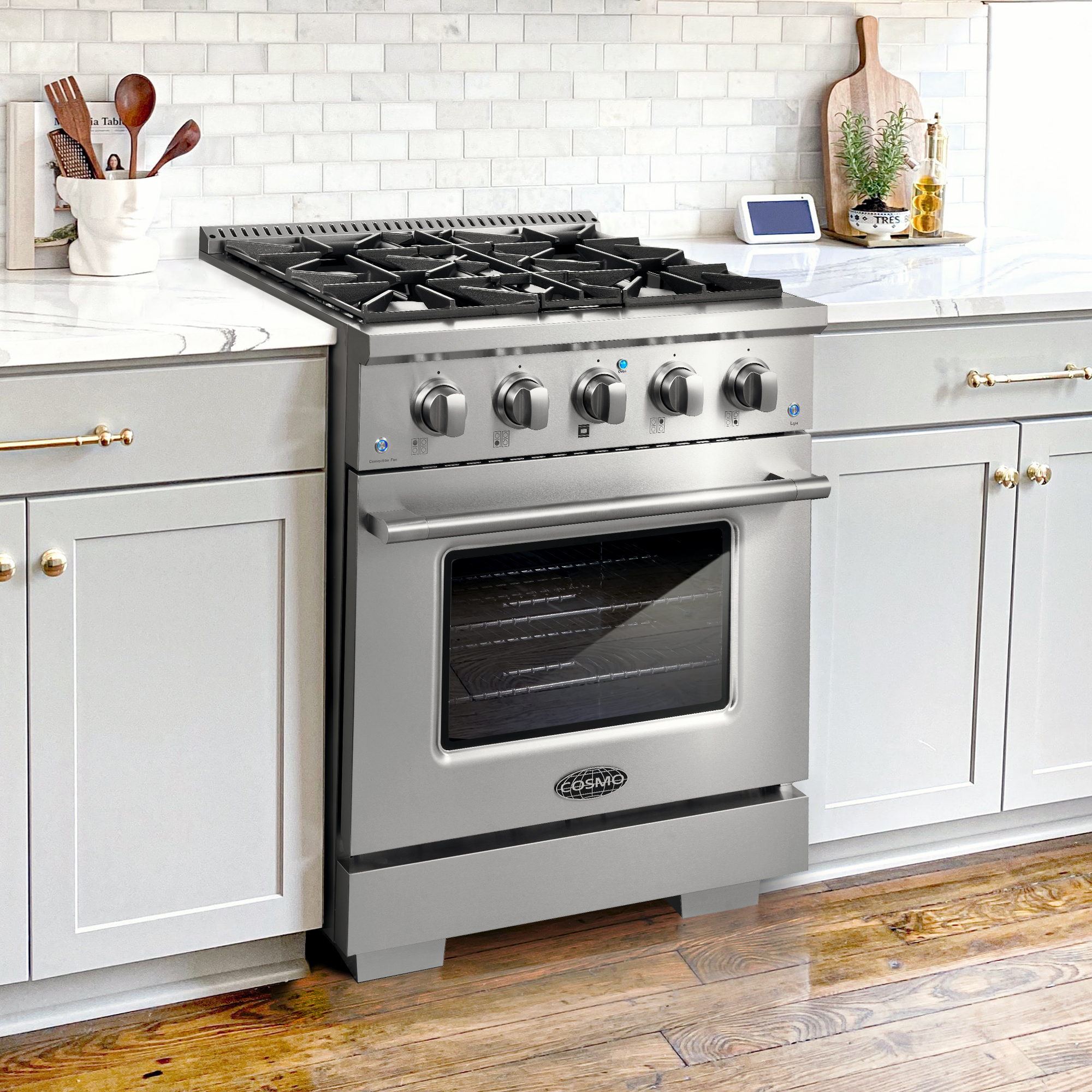 48 in. Slide-In Freestanding Double Oven Gas Range with 6 Sealed Burners,  Convection Oven (COS-EPGR486G)