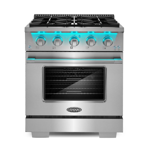 30 in. Slide-In Freestanding Gas Range with 4 Sealed Burner Cooktop, Convection Oven (COS-GRP304)