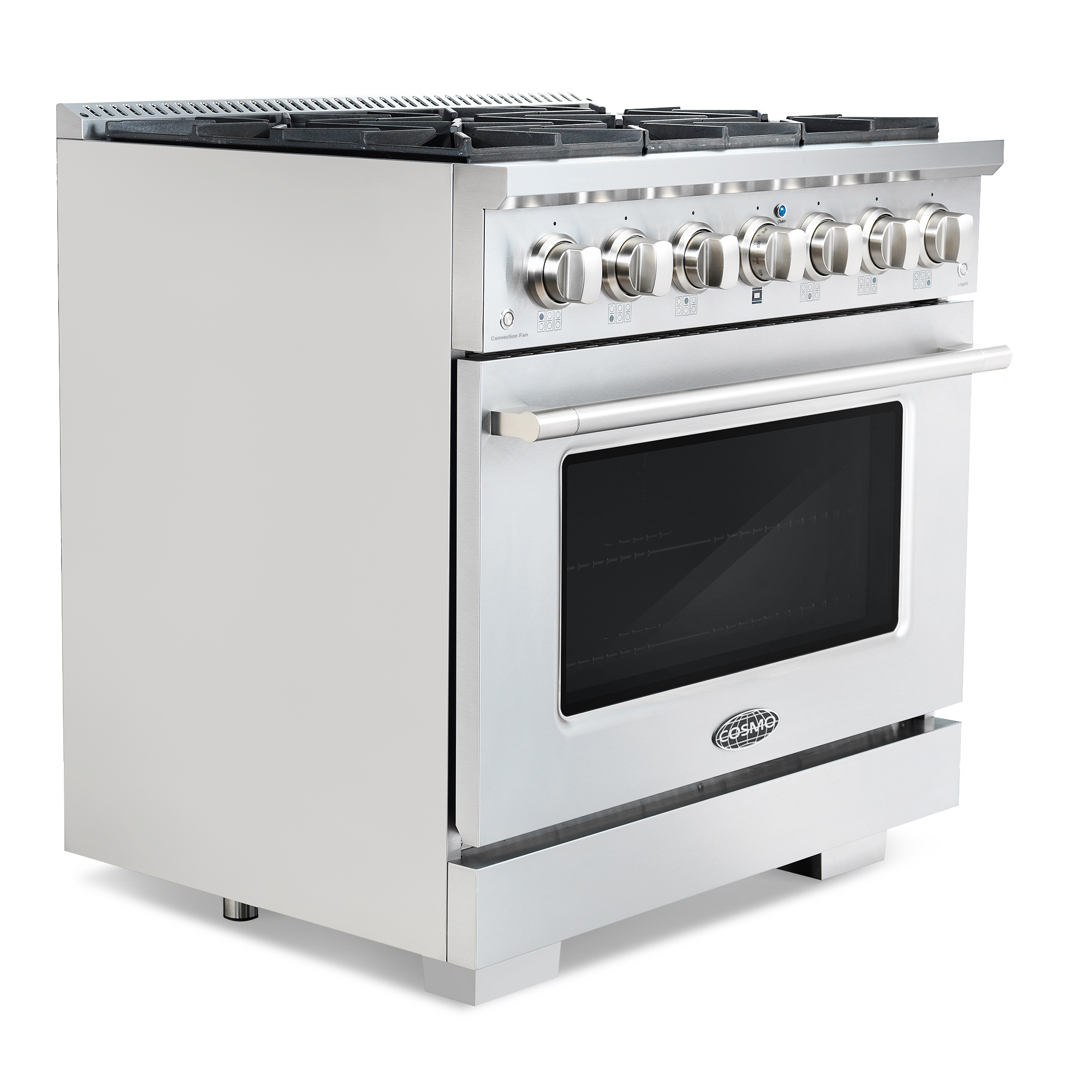 Cosmo 30 in. Freestanding GAS Range with 5 Sealed Burners and 4.5 Cu. ft. Convection Oven in Stainless Steel