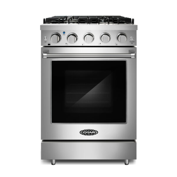 24 in. Slide-In Freestanding Gas Range with 4 Sealed Burner Cooktop, Convection Oven (COS-EPGR244)