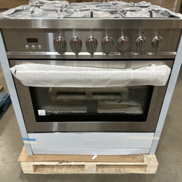 Open Box 36 in. 220/240V Dual Fuel Range with 5 Gas Burners, Electric Convection Oven, 3.8 cu. ft. Capacity in Stainless Steel