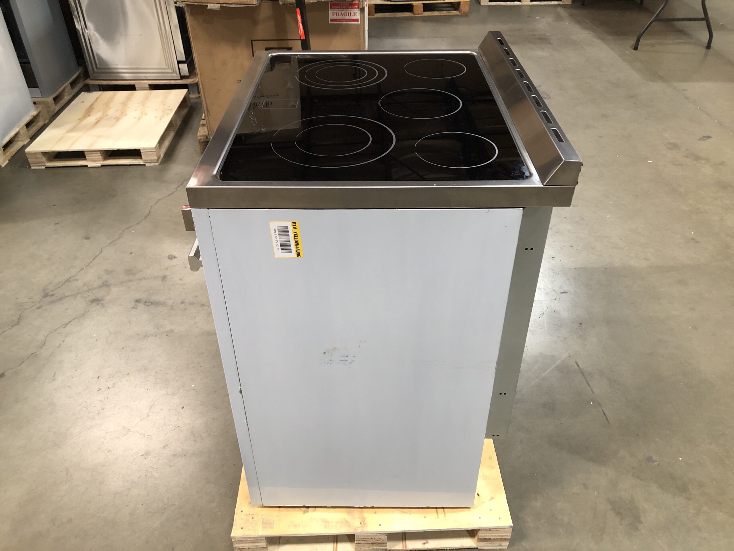 Open Box 30 in. CommercialStyle Electric Range with 4 Burners / 1 Warming Zone and 5 cu. ft