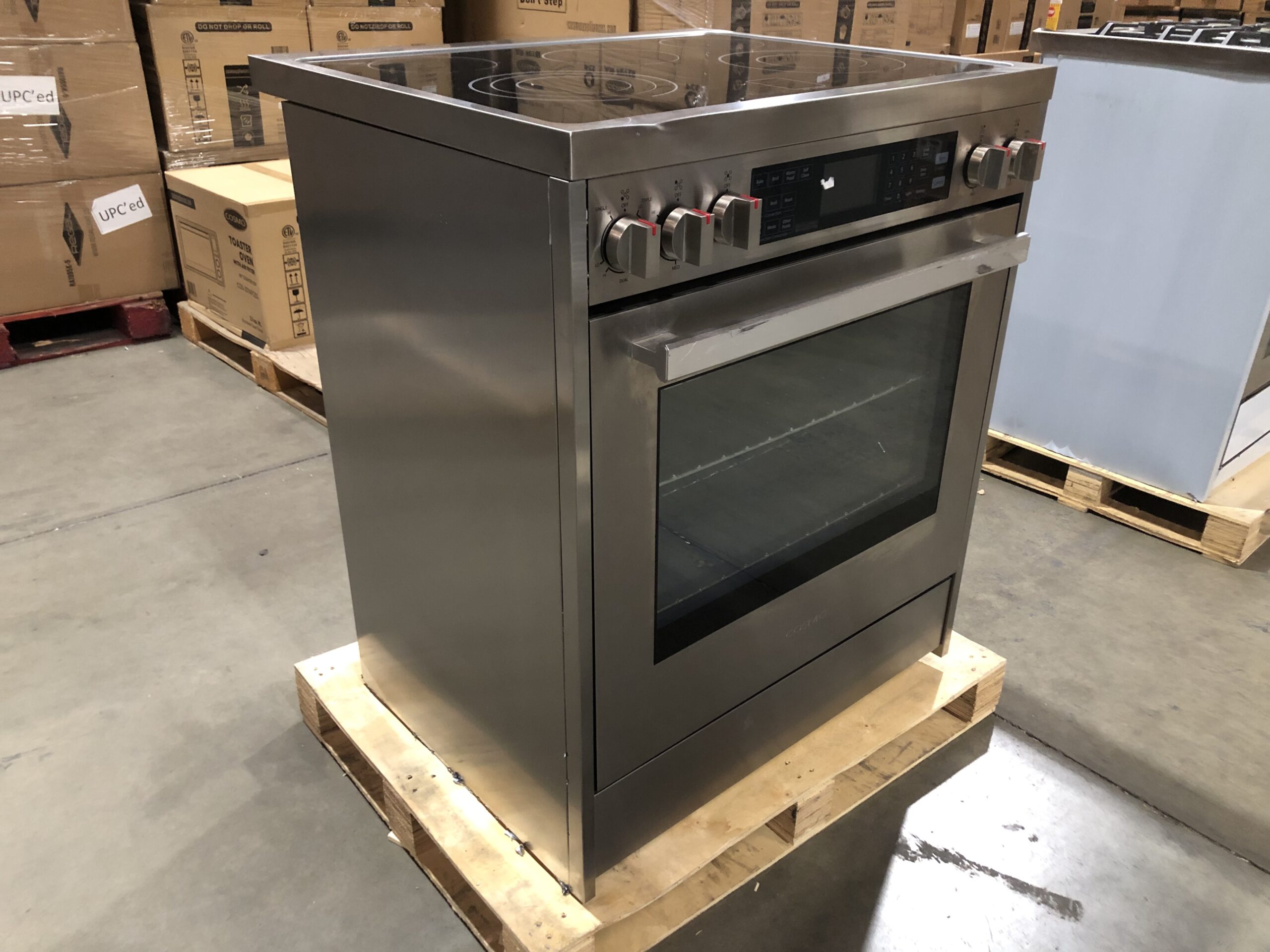 Open Box 30 in. CommercialStyle Electric Range with 4 Burners / 1 Warming Zone and 5 cu. ft