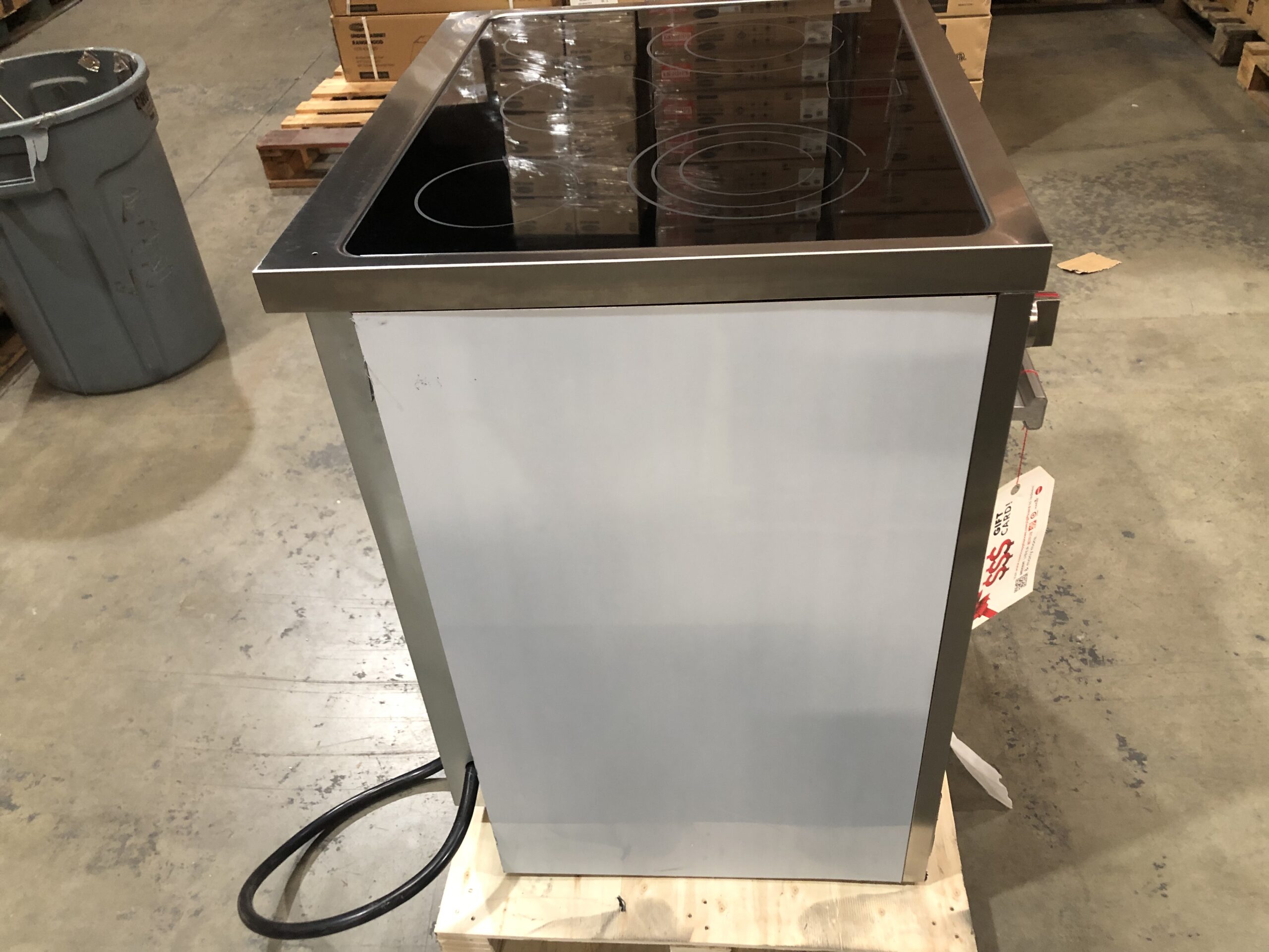 Open Box 30 in. CommercialStyle Electric Range with 4 Burners / 1 Warming Zone and 5 cu. ft