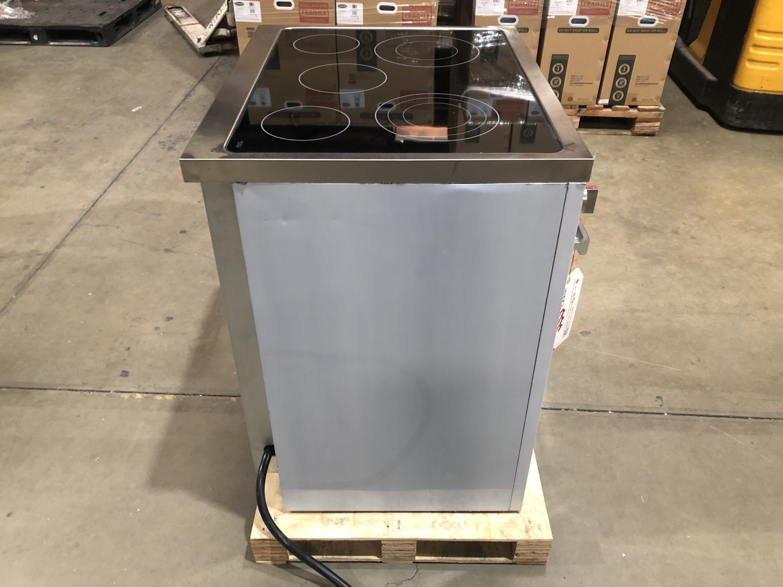 Open Box 30 in. CommercialStyle Electric Range with 4 Burners / 1 Warming Zone and 5 cu. ft