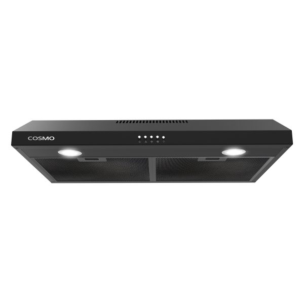30 in. Ducted Under Cabinet Range Hood with Push Button Controls, Mesh Filters, LED Lighting in Matte Black (COS-5U30-BK)