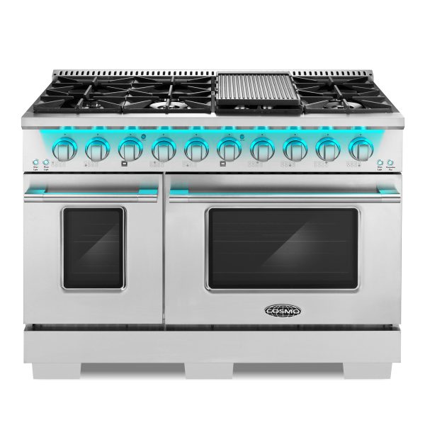 48 in. Double Oven Dual Fuel Range with 8 Sealed Burners, Convection Oven (COS-DFRP488K)