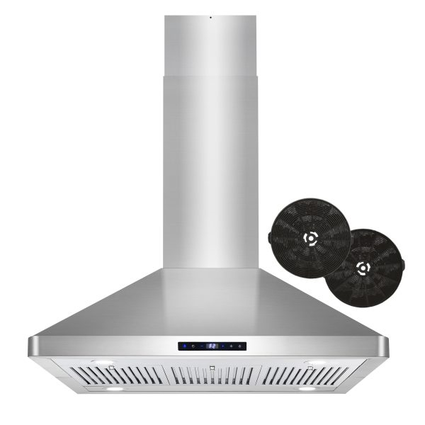 36 in. Lumin Collection 380 CFM Ductless Island Range Hood, Soft Touch Controls, LED Lights, Stainless Steel (COS-63ISS90-DL)