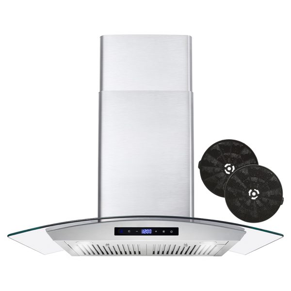 30 in. Vista Collection 380 CFM Ductless Wall Mount Range Hood, Touch Controls, LED Lights, Stainless Steel (668WRCS75-DL)