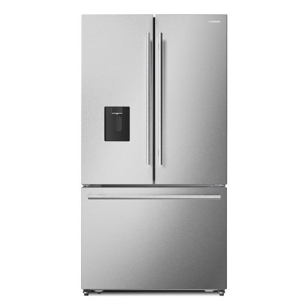 36 in. Lumin Collection 22.4 cu. ft. Counter Depth French Door Refrigerator, Water Dispenser, Ice Maker, Stainless Steel (COS-FDR223GWSS)