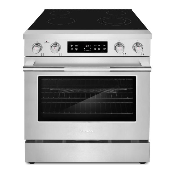 30 in. Stellar Collection 4.8 cu. ft. Electric Range, 4 Burner Ceramic Glass Cooktop, Convection Oven, Stainless Steel (COS-RES304SS)